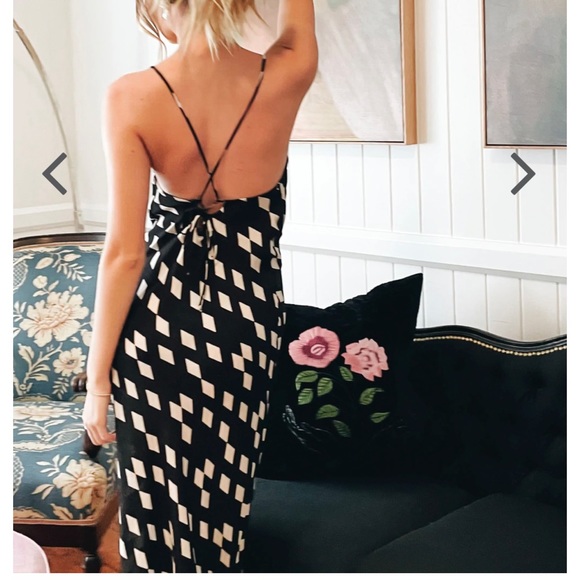 BRAND NWT VRG GRL Mi Amor Bias Cut Midi Dress - Picture 4 of 4